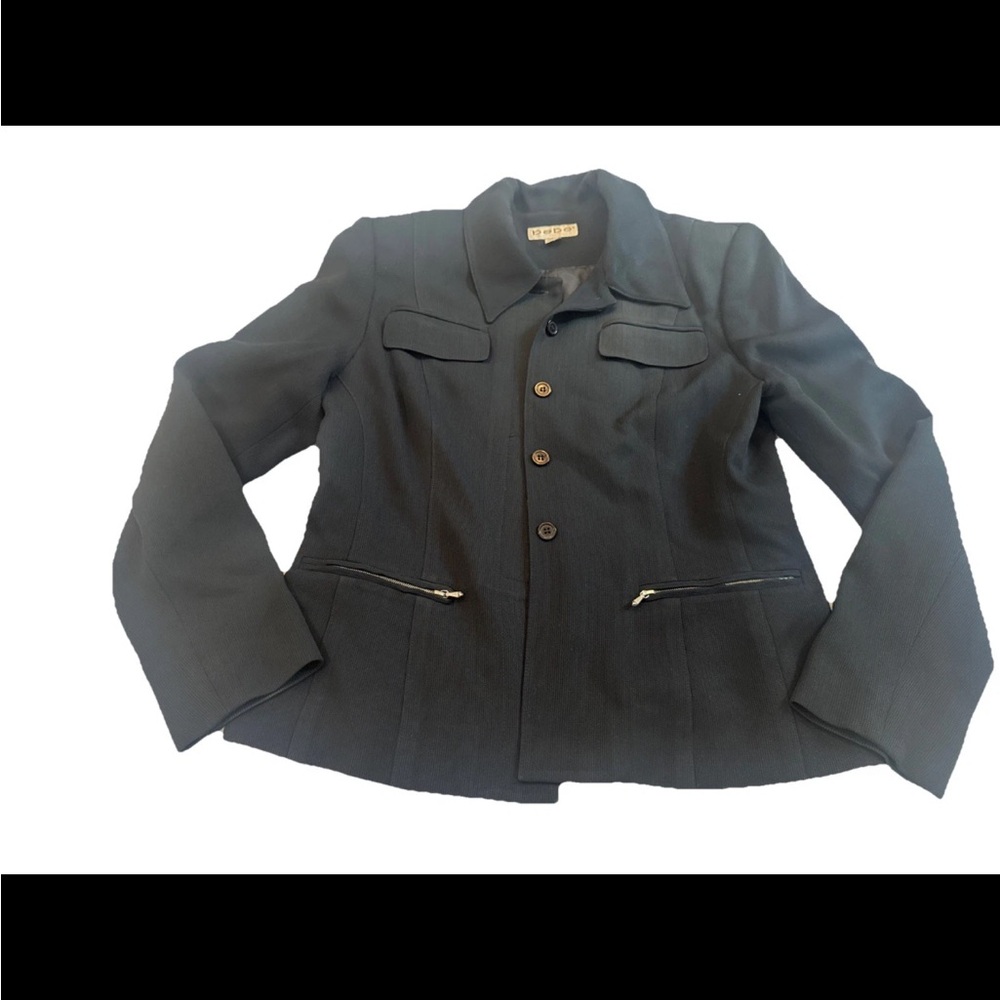 Bebe San Francisco Womens 6 Black  Blazer Jacket Lightweight With Pockets